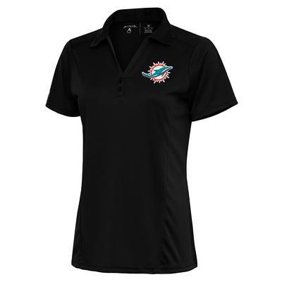 Women's Antigua Black Miami Dolphins Team Logo Tribute Polo - Yahoo Shopping