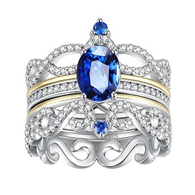 Amazon.com: Blue Spinel Eternity Ring Women Anniversary Rings Micro Inlaid  Zircon Ring Solitaire Engagement Ring Wedding Bands Ring Created CZ Cubic  Zirconia Simulated Diamond Ring Jewelry Gifts for Women : Clothing, Shoes