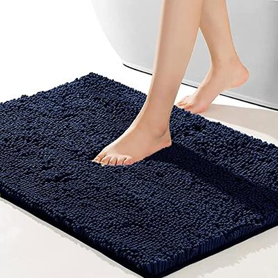 Somerset Home 100% Cotton Reversible Long Bath Rug - Blue - 24x60