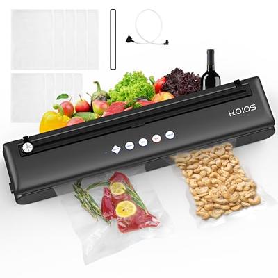 VEVOR Vacuum Sealer Machine, 90Kpa 130W Powerful Dual Pump and Dual Sealing, Dry and Moist Food Storage, Automatic and Manual Air Sealing System