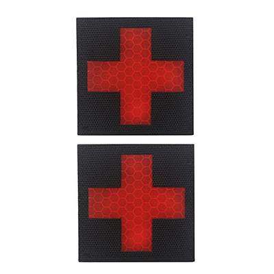  2 Pieces Reflective Cross Patch Hook and The Loop