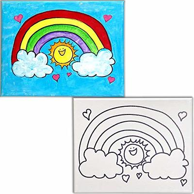 Pre Drawn Canvas Paint Kit, Teen, Kids and Adult Sip and Paint Party Favor, DIY Date Night Couple Activity, Canvas Boards for painting