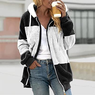 Women's Plus Size Zip Front Hoodies Long Sleeve Sweatshirts Jackets with  Pockets