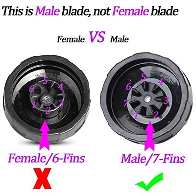 Upgrade ] 7-Fins Male Ninja Blender Blade Replacement Parts Compatible with  Auto iQ Blender [4 Inch Male 7 Fins ONLY] - Yahoo Shopping