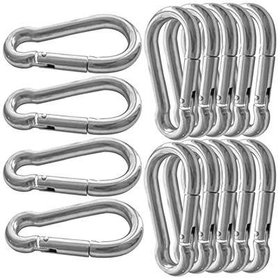 EVANCENT 100Pcs Spring Snap Hook Carabiners, M5 x 50MM 2” Spring Links,  Strong Metal Keyring Clip Quick Chain Links, 220lbs Holding Capacity Spring  Clips for Dog Leash Keychain Bottle - Yahoo Shopping