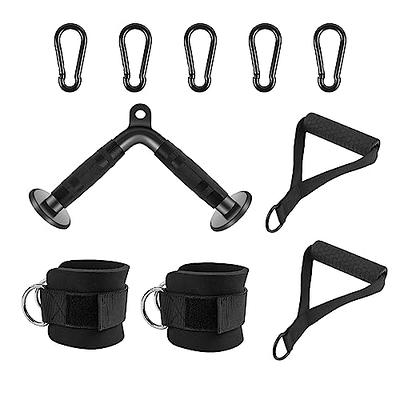 Lenwen 12 Pcs Gym Cable Attachment LAT Pull Down Bars Triceps Press Down  Cable Machine Attachment Weight Machine Accessories for Home Weight Workout