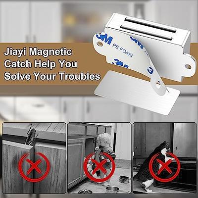 Cabinet Magnetic Catch Adhesive 4 Pack Magnetic Door Catch Strong Cabinet  Door Magnet Latch Large Kitchen Magnetic Latch For Cupboard Magnetic  Closure