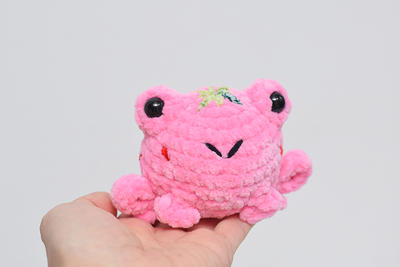 Strawberry Frog Squishmallow Plush Keychain Sensory Toy, Stress