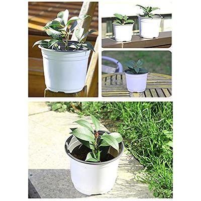 12pcs/pack Black 1 Gallon Planting Pot, 6 Inch Nursery Pot With