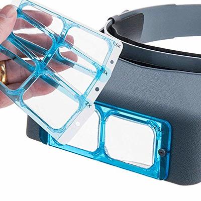 Head Mount Magnifying Glass with 4 LED Light & Storage Case, Rechargeable  Hands Free Headband Magnifier with 5 Lenses, 1X to 3.5X Magnifying Glass  for Close Work Hobby Crafts - Yahoo Shopping