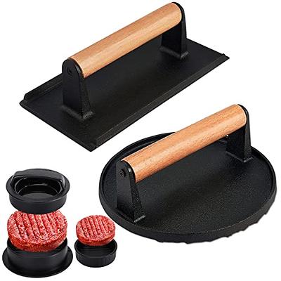 Victoria Cast Iron Bacon Press / Meat Weight with Wood Handle