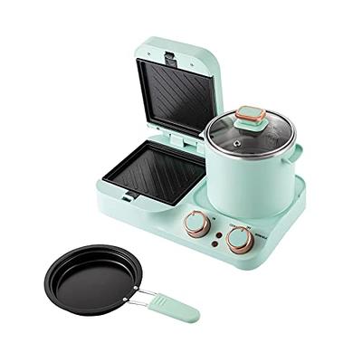 3 in 1 Breakfast Station, Electric Retro Breakfast Machine w/Non-stick  Frying Pan, Household Mini Bread Toaster Sandwich Maker w/Boiling Pot and  Food