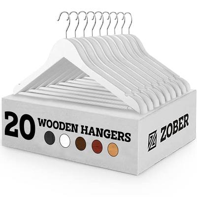 Ulimart Wood Hangers 20 Pack Smooth Finish Wooden Hangers,Durable