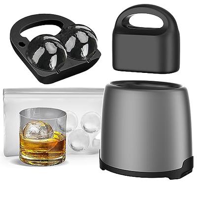 AIBIRUI Large Ice Cube Molds,8 PCS x 2.5 inch Whiskey Ice Cubes,Large Ice  Cube Tray with Lid,Ice Ball Maker Mold Rose Ice Cube,Large Ice Cube Molds  for Cocktails,Coffee(Two Large Ice Cube Tray) 