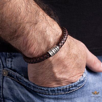  Personalized Mens Bracelet for Men Dad Gift Fathers