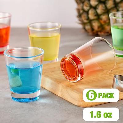 Shot Glasses Measuring cup Liquid Heavy Glass Wine Glass Espresso Shot  Glass 26-Incremental Measurement 1oz, 6 Tsp, 2 Tbs, 30ml (2 pack-black 30ml)