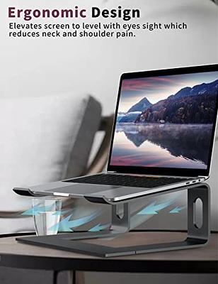  SOUNDANCE Laptop Stand, Aluminum Computer Riser, Ergonomic  Laptops Elevator for Desk, Metal Holder Compatible with 10 to 15.6 Inches  Notebook Computer, Silver : Electronics