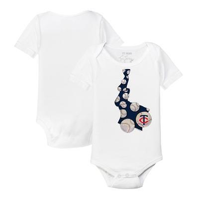 Minnesota Twins Tiny Turnip Infant Stitched Baseball Raglan 3/4 Sleeve T- Shirt - White/Navy