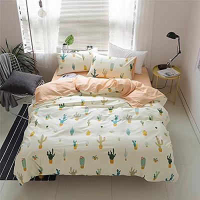 Luxudecor Floral Comforter Set Queen Size Green Floral Pattern