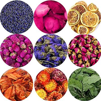 Organic Dried Flowers-Candle&Soap Making,Caffeine-Free Tea,  Gluten-Free,Non-GMO Perfect for Tea,Baking,Lemonade,DIY Beauty,  Sachets&Fresh Fragrance,Lavender,Ros…