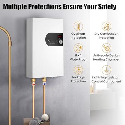 Airthereal Electric Tankless Water Heater 18kW, 240Volts - Endless On-Demand Hot Water - Self Modulates to Save Energy Use - Small Enough to Install