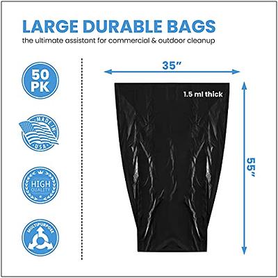 ToughBag 55 Gallon Trash Bags, 35 x 55 Large Industrial Black Trash Bags ( 50 COUNT) - 55-Gallon Outdoor Garbage Bags for Commercial, Janitorial,  Lawn, Leaf, and Contractors - Made in USA - Yahoo Shopping