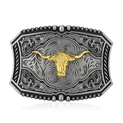  shindaka Belt Buckles Men Western Cowboy, Longhorn Belt Buckle,  Novelty Big Belt Buckle Western (1# Longhorn Bull) : Clothing, Shoes &  Jewelry