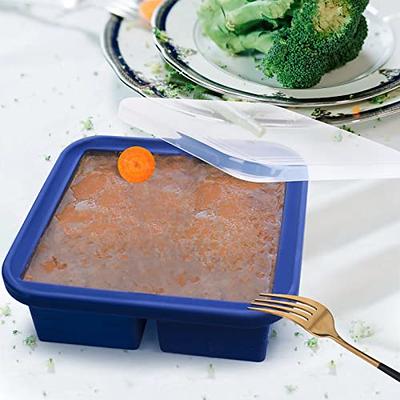 Kinggrand Kitchen 4-Cup Silicone Freezer Tray with Lid - 2 Pack - Make 2  Perfect 4-Cup Portions - Easy Release Molds for Food Storage & Freeze Soup,  Broth, Stew or Sauce - Yahoo Shopping