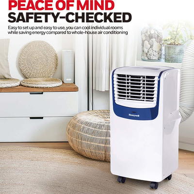 BLACK+DECKER 6500-BTU DOE (115-Volt) White Vented Portable Air Conditioner  with Remote Cools 550-sq ft in the Portable Air Conditioners department at