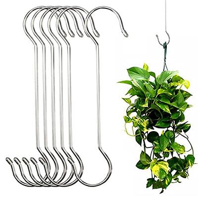 DINGEE 12 inch 8 Pack Extra Large S Hooks Heavy Duty Long S Hooks for Hanging  Plant,S Hooks for Tree Branch,Bird Feeder,Pots and Pans Closet Garden  Pergola Indoor Outdoor X-Large Hooks 