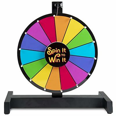 Hooomyai 24 Inch Tabletop Spinning Wheel with 14 Slots Durable Base Stand  Dry Erase Spin Wheel for Prizes Carnival Prize Wheel with Dry Erase Markers