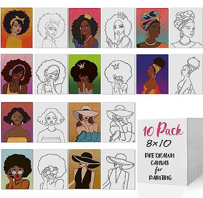 Essenburg Pre Drawn Canvas Paint Kit | Teen, Kids and Adult Sip and Paint  Party Favor | DIY Date Night Couple Activity| Canvas Boards for painting