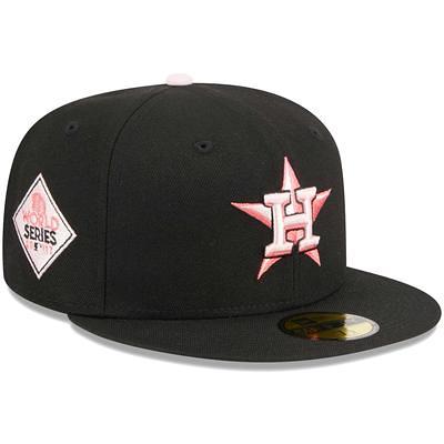 Men's Texas Rangers New Era Black Pastel Undervisor 59FIFTY Fitted Hat