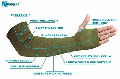 KEZZLED Kevlar arm Sleeves- Heat, Scratch & Cut Resistant Arm Sleeves with  Thumb Holes- Arm Safety Sleeves- Long Arm Protectors- Flexible,  Lightweight, Washable- 18 Inches, Sage Green, 1 Pair - Yahoo Shopping