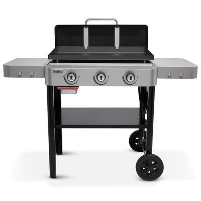 SKOK 3 Burner Gas Griddle-23.3 Inch Outdoor Propane Griddle- 30000 BTU  Propane Fuelled, Portable Flat Top Gas Grill Camping Griddle Station for