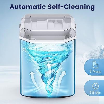 SMETA Bullet Pebble Ice Maker Machine Countertop, Chewable Nugget Ice Chip  Maker Crushed Ice Machine Soft Chewy Ice Cubes Quick in 6-10mins, 26lbs/24H