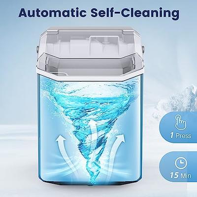 Nugget Ice Makers Countertop, Crushed Ice Maker with Handle,35Lbs/24H,Soft  Chewable Ice, Pebble Ice Maker with Self-Cleaning, Ice Scoop and Ice