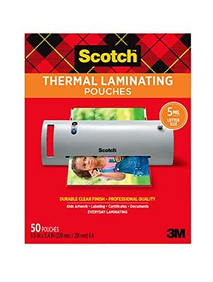 Scotch Thermal Laminating Pouches Premium Quality, 5 Mil Thick for Extra  Protection, 50 Pack Letter Size Laminating Sheets, Our Most Durable  Lamination Pouch, 8.9 x 11.4 inches, Clear (TP5854-50) - Yahoo Shopping