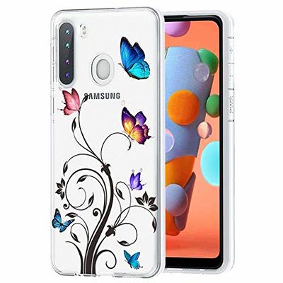 for Samsung Galaxy S23 FE Case Soft Silicone TPU Flowers Galaxy S23 FE Case  Protective Thin Soft Butterfly Pattern Transparent Clear Cover Pretty Phone  Case for Samsung S23 FE 5G Case (Flower