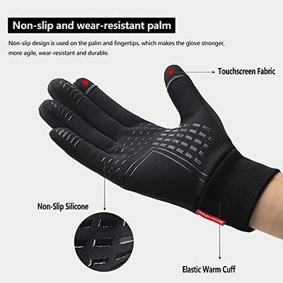 Leather Waterproof Motorcycle Winter Gloves for Men Women Warm