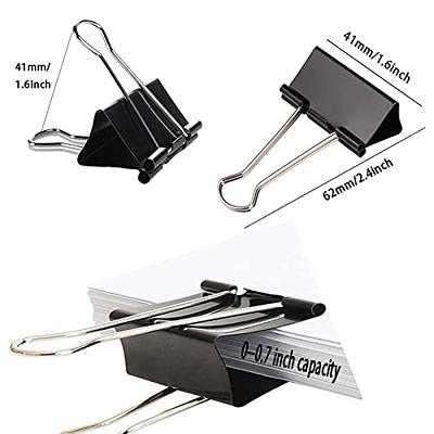 10 Pack Large Bulldog Clips, Coideal 4 inch Silver Metal File Money Binder Clamps Clips for Home Office School Supplies (Square)