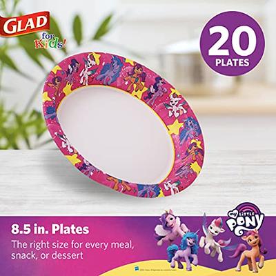 Glad for Kids 8.5-Inch Paper Plates, Unicorn Print, 20 Count