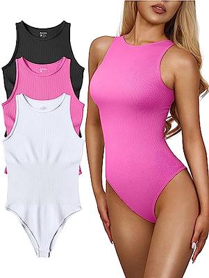 OQQ Women's 2 Piece Bodysuits Sexy Ribbed One Piece Long