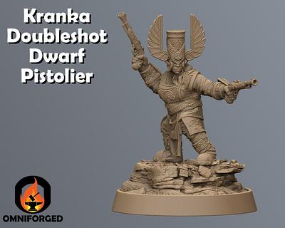 Kranka Doubleshot Dwarf Pistolier  White Ravens Of Norrokk Daybreak Miniatures  Rpg D&d Pathfinder 3D Printed Miniature - Yahoo Shopping