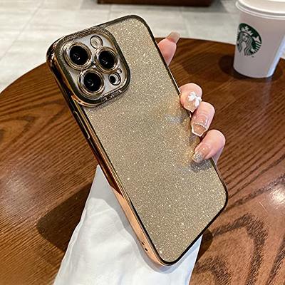 Compatible for iPhone 13 Pro Max Case Cute Luxury Designer Tin Foil Pleated  Phone Cover for Women Electroplated Sparkly Silicone Protective Slim Fit