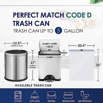 5-Gallons White Plastic Can Drawstring Trash Bag (100-Count)