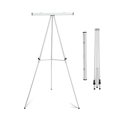 Lightweight Aluminum Flip-Chart Presentation Easel, 70 Inches, Silver