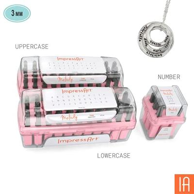 ImpressArt Basic Bridgette Typeface Lowercase Letters Metal Stamps Set, 3mm  