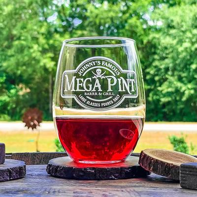 Mega Pint/Engraved Stemless Wine Glass Funny Fun Best Friend Gift Christmas  - Yahoo Shopping