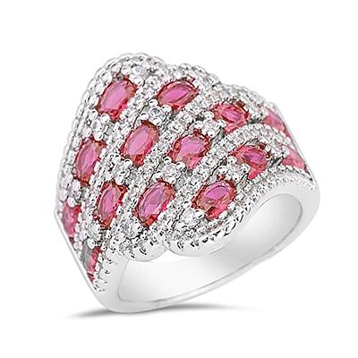 Buy Original Impon Ruby White Stone Finger Ring Collections FR1128